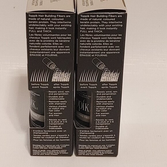 TOPPIK Hair Building Fibers GREY x2 12g BNIP Women/Men - Picture 4 of 5